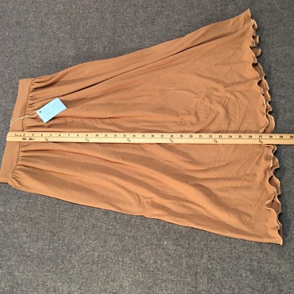 Skirt Girls XL 14/16 Maxi Camel Brown Straight Pencil Cotton Mom and Pop's Kids - Picture 8 of 9